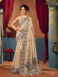 Modal Warli Work With Zhallar Banarasi Silk Saree