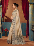 Modal Warli Work With Zhallar Banarasi Silk Saree