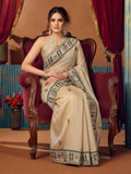 Modal Warli Work With Zhallar Banarasi Silk Saree