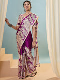 Purple Semi Modal Saree With Blouse Piece