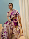 Purple Semi Modal Saree With Blouse Piece