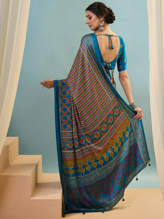 Raama Semi Modal Saree With Blouse Piece