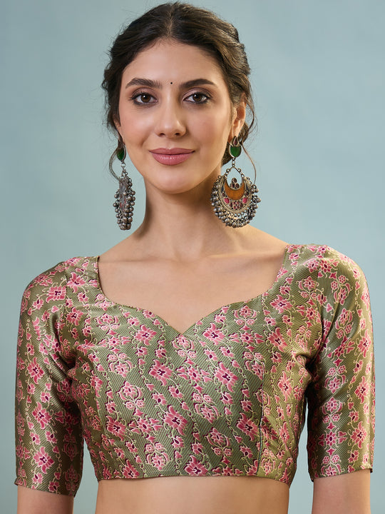 Purple Semi Modal Saree With Blouse Piece