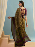 Green Pv Cotton Saree With Blouse Piece