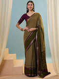 Green Pv Cotton Saree With Blouse Piece