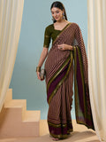 Wine Pv Cotton Saree With Blouse Piece