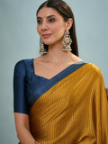 Yellow Semi Modal Saree With Blouse Piece
