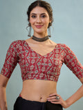 Black Semi Modal Saree With Blouse Piece