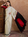 Black  Semi Modal Saree With Blouse Piece