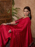 Red Semi Modal Saree With Blouse Piece