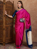 Pink Semi Modal Saree With Blouse Piece