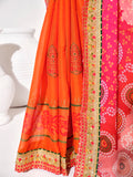 Multicolor Georgette Embellished Saree With Blouse Piece