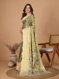 Green Semi Silk Saree With Blouse Piece