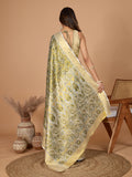 Green Semi Silk Saree With Blouse Piece