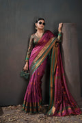 Soft Silk Chitt Palu With Contrast Blouse Weaving Saree