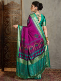 Wine Semi Modal Saree With Blouse Piece