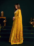 Yellow Munga Cotton Mina Work Saree With Jari Border Saree With Blouse Piece