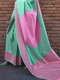 Green Soft Silk Saree With Blouse Piece