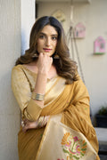 Mustard Paithani Saree With Blouse Piece