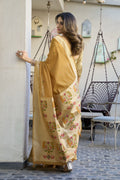 Mustard Paithani Saree With Blouse Piece