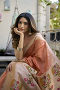 Orange Paithani Saree With Blouse Piece