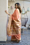 Orange Paithani Saree With Blouse Piece