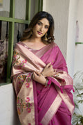 Pink Paithani Saree With Blouse Piece