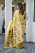 Yellow Paithani Saree With Blouse Piece