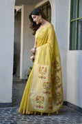 Yellow Paithani Saree With Blouse Piece