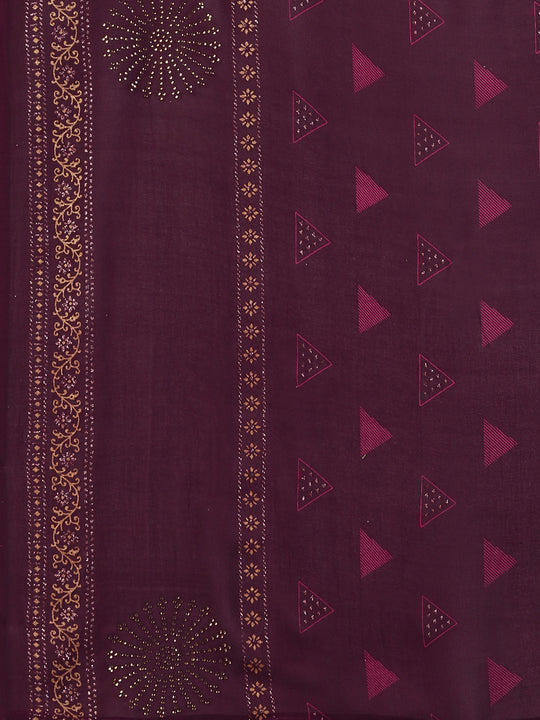 Magenta  Georgette Festive Wear Saree With Blouse Piecde