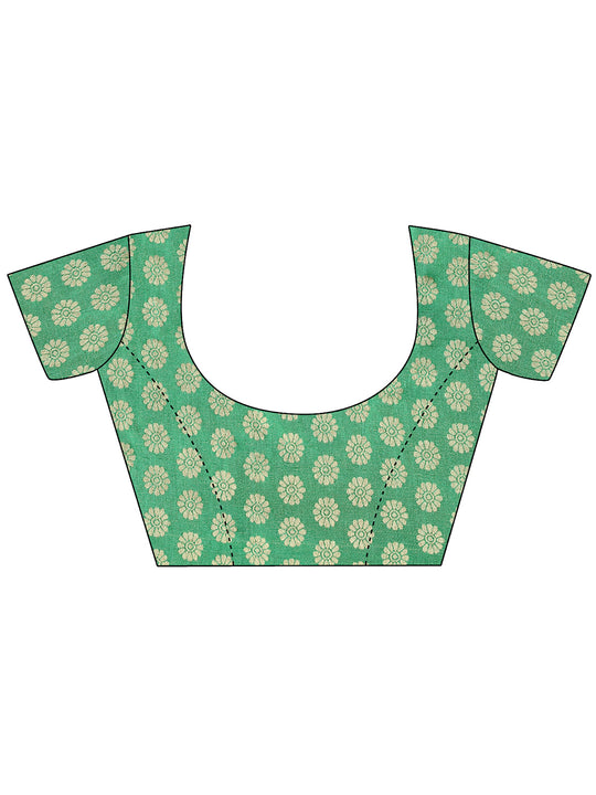 Green  Georgette Festive Wear Saree With Blouse Piecde