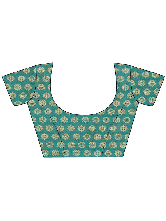 Green  Georgette Festive Wear Saree With Blouse Piecde