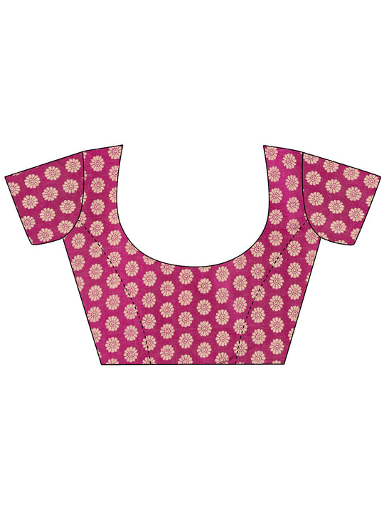 Pink  Georgette Festive Wear Saree With Blouse Piecde