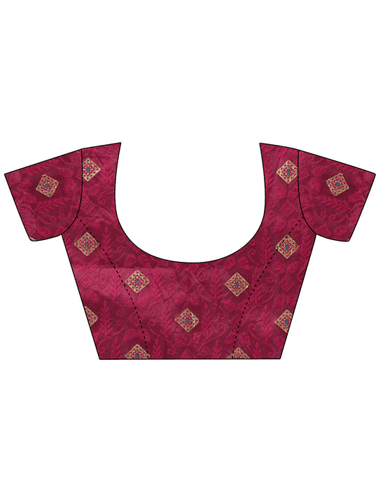 Pink Georgette Festive Wear Saree With Blouse Piecde