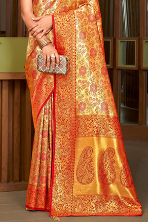 Maroon Silk Saree With Blouse Piece