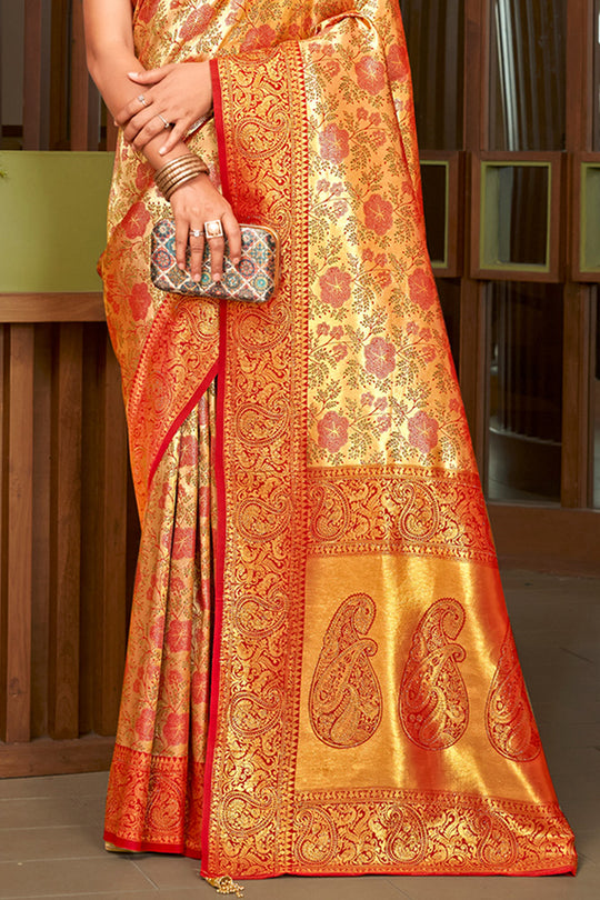 Maroon Silk Saree With Blouse Piece