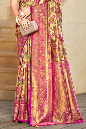 Purple Silk Saree With Blouse Piece