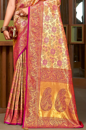 Purple Silk Saree With Blouse Piece
