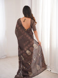 Soft Pure Cotton Hand Bagru Print Sarees With Blouse Pice