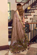 Light Brown Cotton Saree With Blouse Piece
