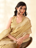 Soft Tissue Linen With Big Jacquard Pallu Handloom Silk Saree