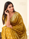 Soft Tissue Linen With Big Jacquard Pallu Handloom Silk Saree
