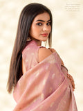 Soft Tissue Linen With Big Jacquard Pallu Handloom Silk Saree