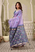 Lavender  Banarasi Saree With Blouse Piece