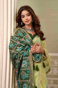 Lime Green Banarasi Saree With Blouse Piece