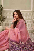 Pink Banarasi Saree With Blouse Piece