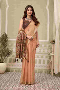 Peach Banarasi Saree With Blouse Piece