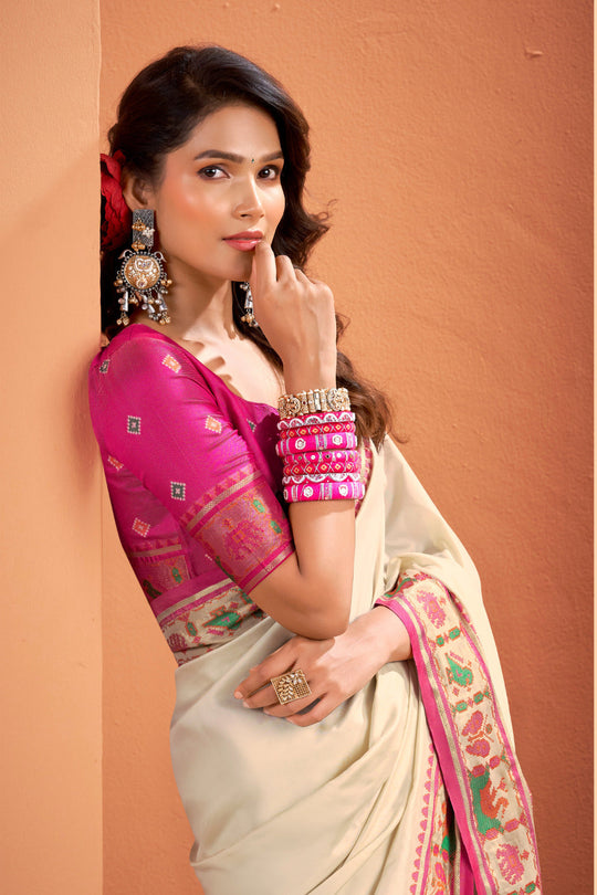 Pure Silk Patola Woven Design Weaving Silk Saree