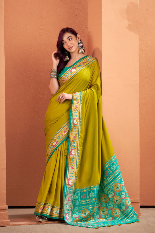 Pure Silk Patola Woven Design Weaving Silk Saree