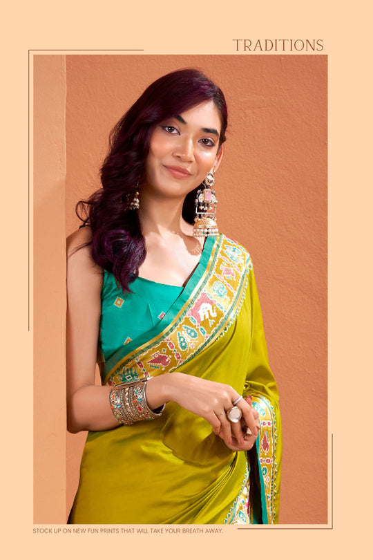 Pure Silk Patola Woven Design Weaving Silk Saree